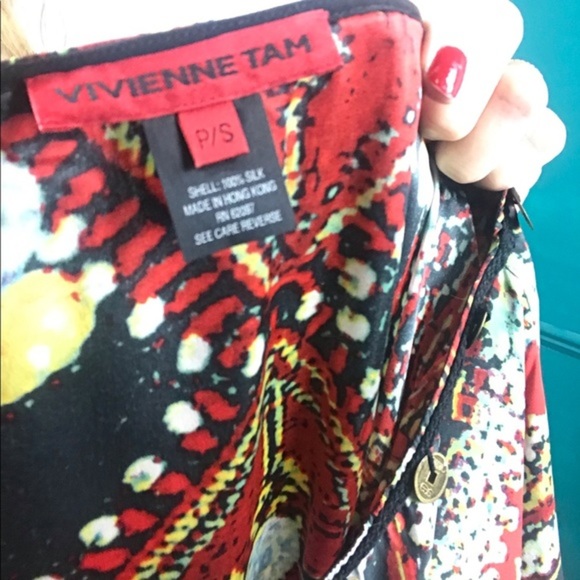 Vivienne Tam kimono sleeve print dress - Picture 7 of 8